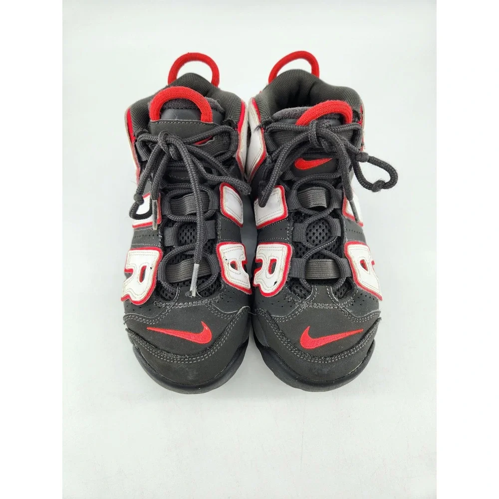 Nike Air More Uptempo Youth 2.5Y Black White Red DH9723-200 Basketball Shoes
